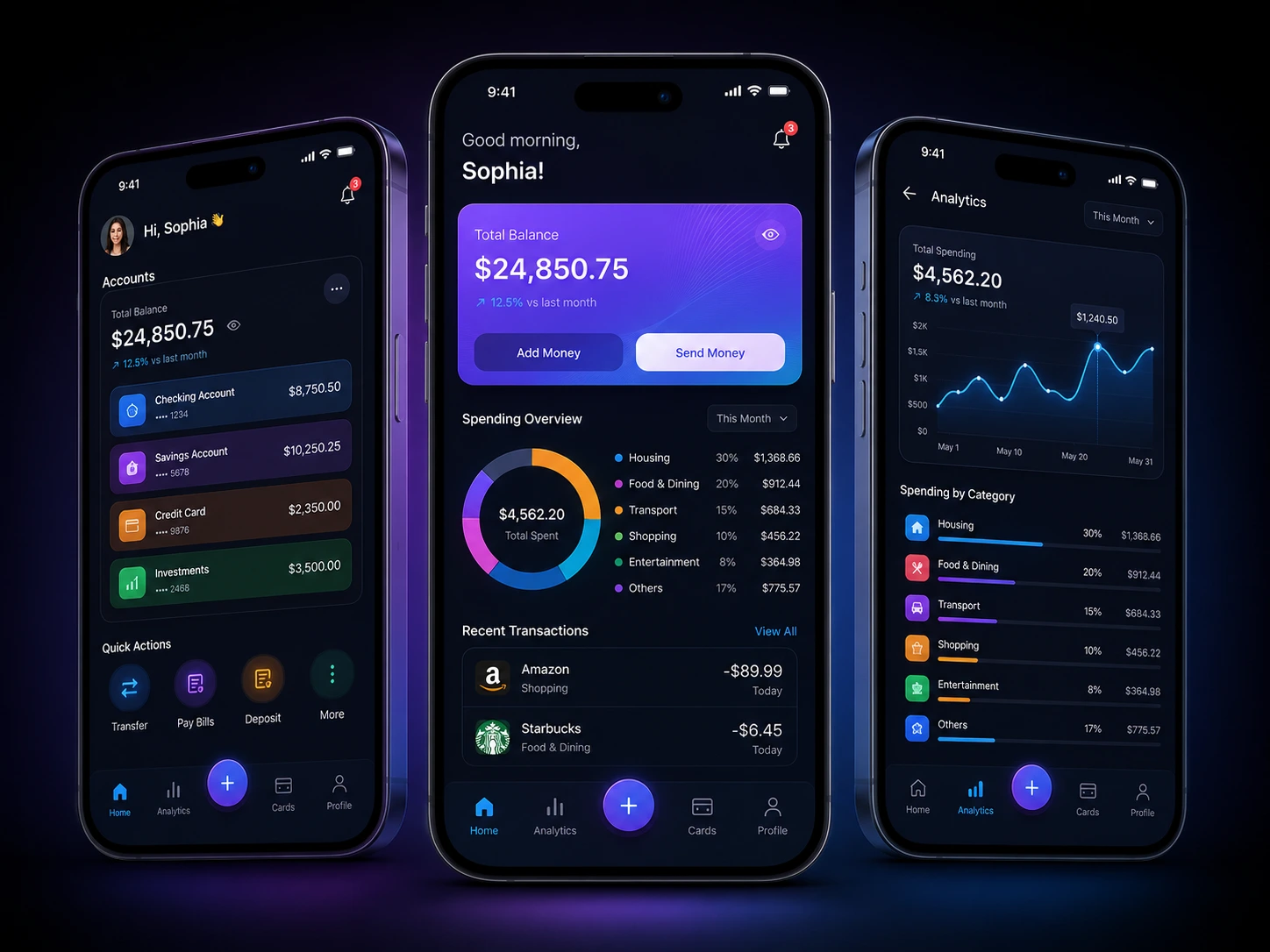 G9 Design Studio - Mobile Banking App UX UI Design Project