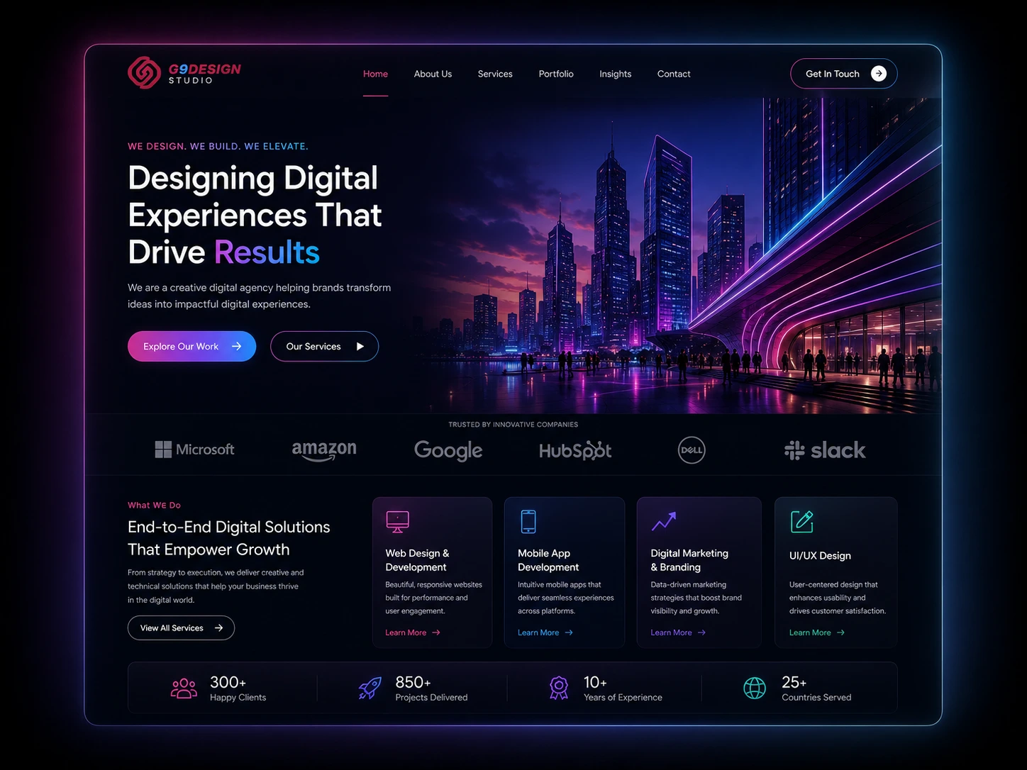G9 Design Studio - Responsive Corporate Website Design Development